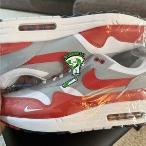 Nike Air Max 1 Sneakers - Orange and Gray